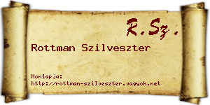 Rottman Szilveszter névjegykártya